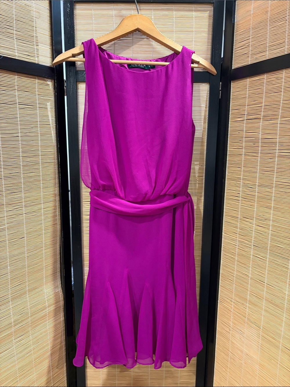 Lauren Ralph Lauren Fuchsia Sleeveless Midi Dress